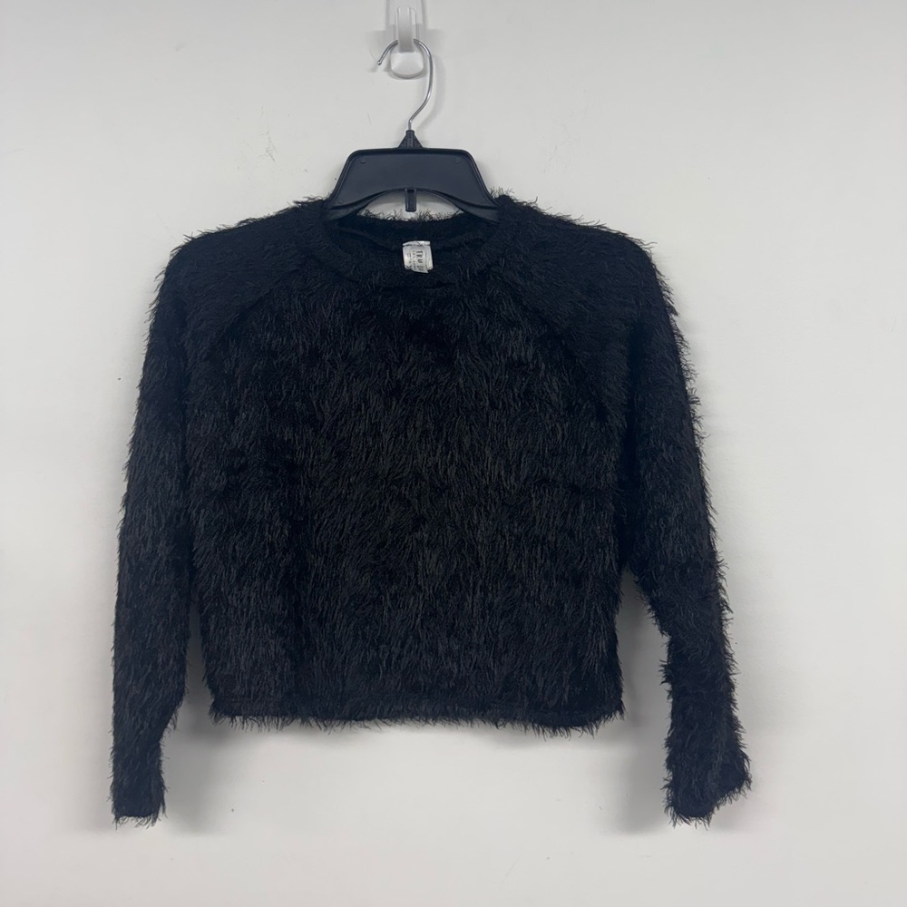 TRU LUV Black Fuzzy Sweatshirt